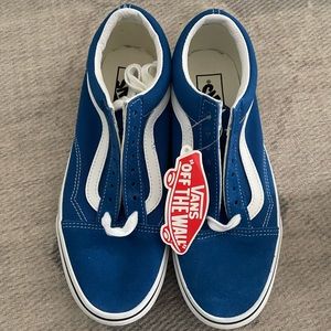 Imperial Blue & True White Old Skool Vans. Never worn! Brand new!
